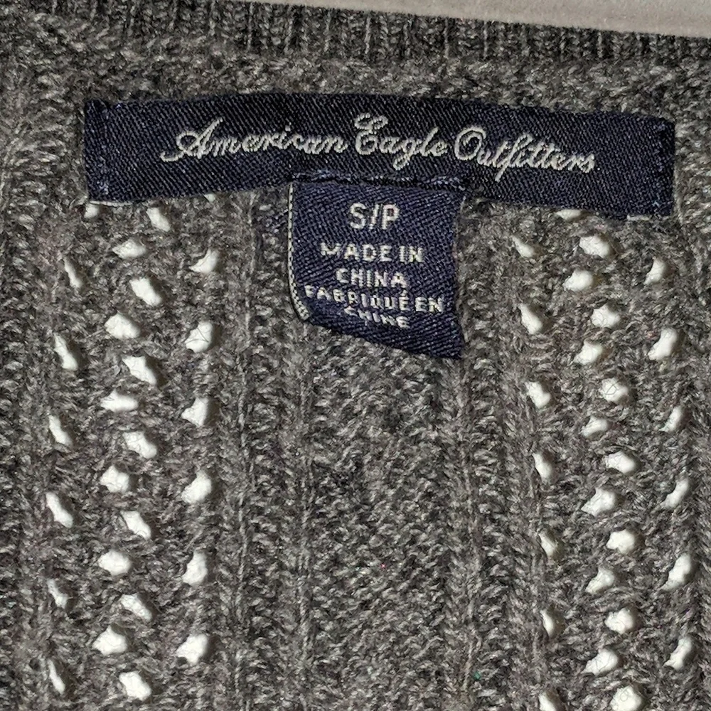 Gray cable knit sweater